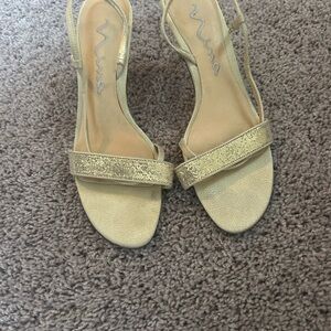 Nina Women's Gold Heeled Sandals